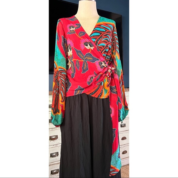 Anthropologie Conditions Apply Sleek Wrap Blouse Top SP - Picture 13 of 16